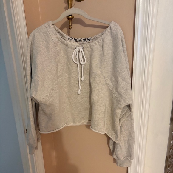 Free People Movement Women’s For The Win Off The Shoulder Sweatshirt - Picture 1 of 15